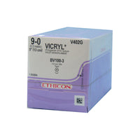 V402G Absorbable Suture, Polyglactin 910 Coated Vicryl, Size 9-0, Violet 12EA/BX