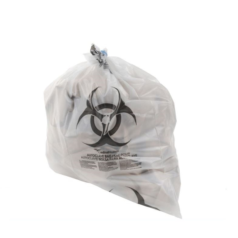 Cardinal Health Autoclavable Medical Waste Bag, Clear, 3mL Think