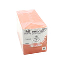Y497G Monocryl Absorbable Suture, Size 3-0, L18" PS-2 Prime Reverse Cutting Needle, Undyed 12EA/BX