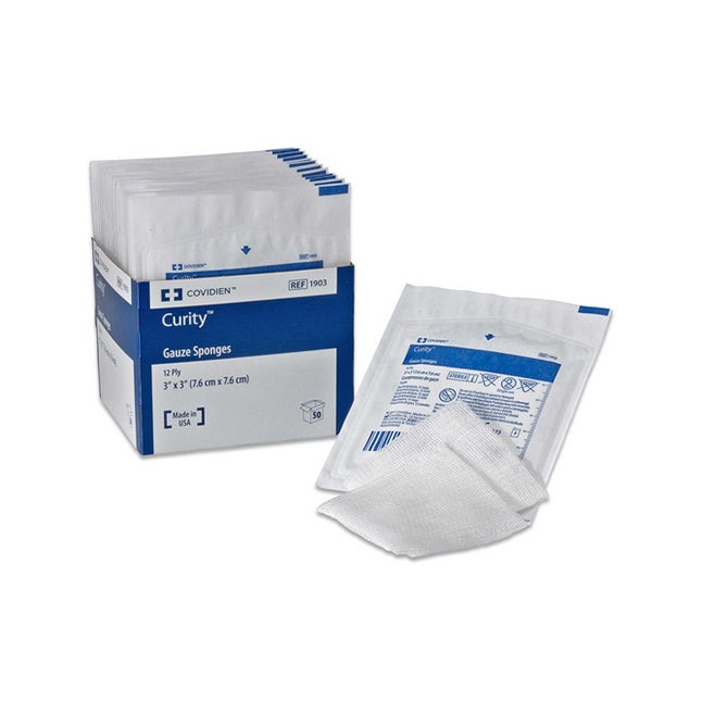 Z3033 Curity Premium Woven Gauze Sponge, 12-Ply, 4" x 4" 50EA/PK