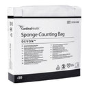 Z23250-50W Devon Sponge Counting Bag, 5/10 Pocket, White, 50EA/BX