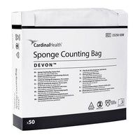 Z23250-50W Devon Sponge Counting Bag, 5/10 Pocket, White, 50EA/BX