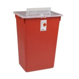 Z31143665 Monoject Large Volume Sharps Container with Split Lid Sharps Port, 10GL, 6EA/BX