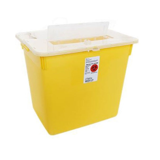 Z31143798 Monoject Large Volume Sharps Container with Split Lid Sharps Port, Yellow, 10GL, 6EA/CA