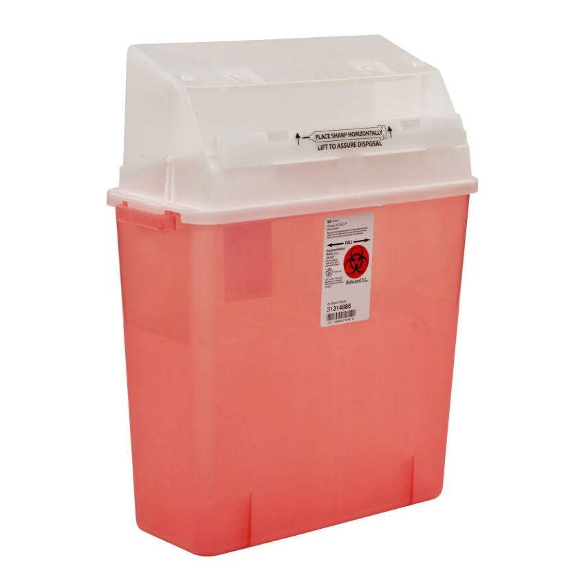 Z31314886 Monoject Safety In-Room Sharps Containers with Counter-Balanced Door Lid, 3GL, 12EA/CA