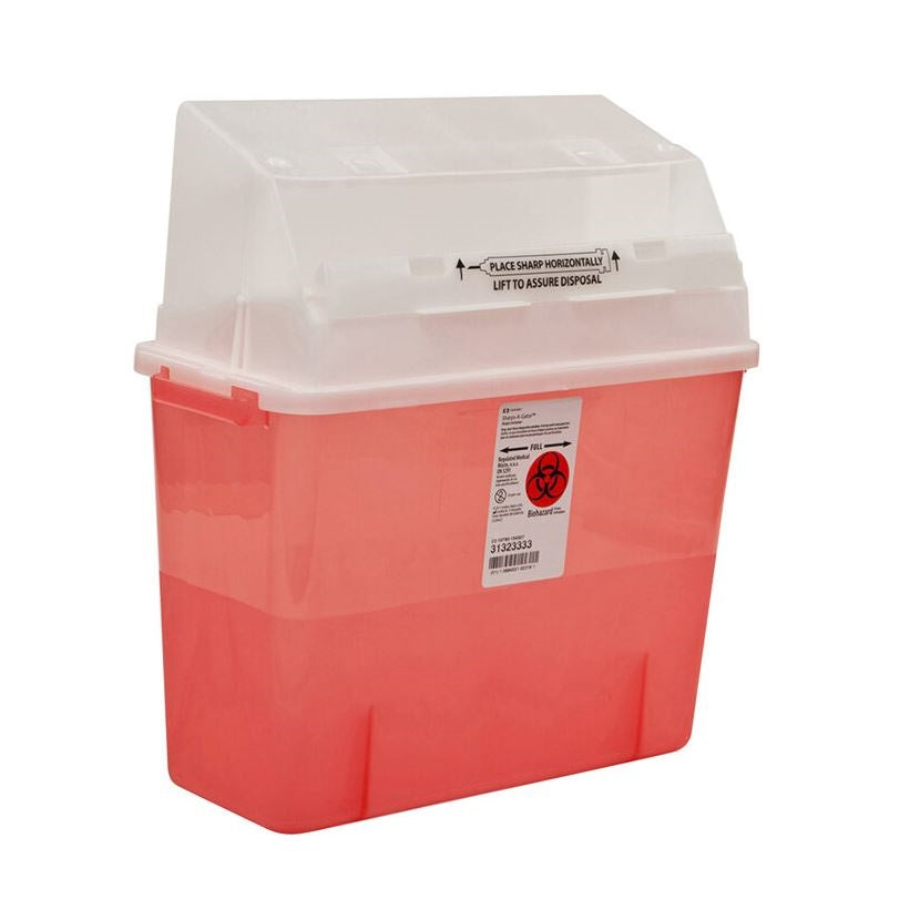 Z31323333 Monoject Safety In-Room Sharps Containers with Counter-Balanced Door Lid, 2GL, 17.5", 12EA/CA