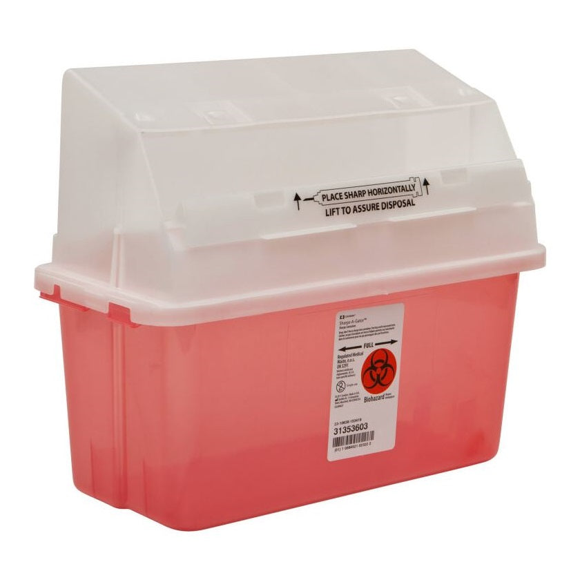 Z31353603 Monoject Safety In-Room Sharps Containers with Counter-Balanced Door Lid, 5qt, 14", 14EA/CA