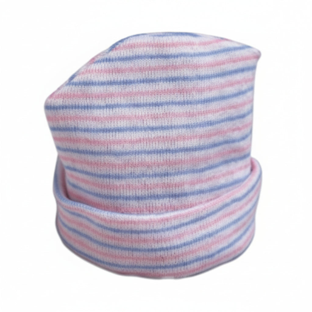 Argyle Striped Infant Beanie, Pink Blue Stripped 50EA/BX