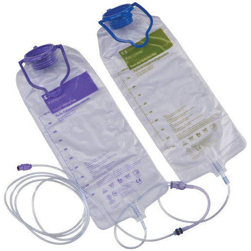 Z763662 Kangaroo Joey 1000mL Pump Feeding Set with Flush Bag 30EA/CA