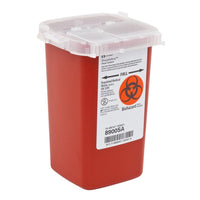 Z8900SA Monoject Phlebotomy Sharps Containers with Rotor Opening Lid, 1qt, Red, 100EA/CA