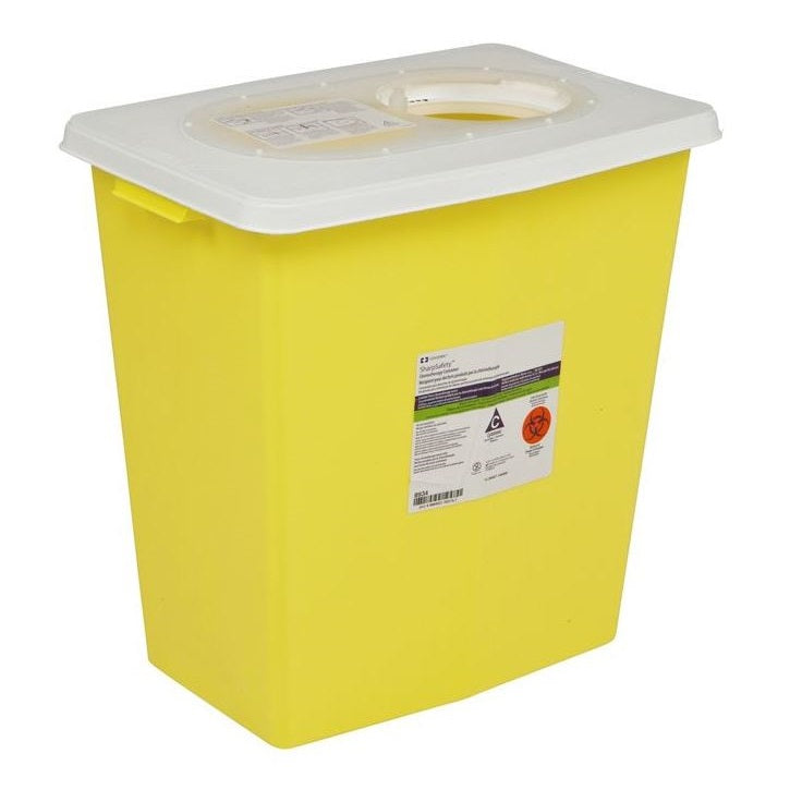 Z8939 SharpSafety Chemotherapy Container, Slide Lid, Yellow, 18 Gallon, 5EA/CA