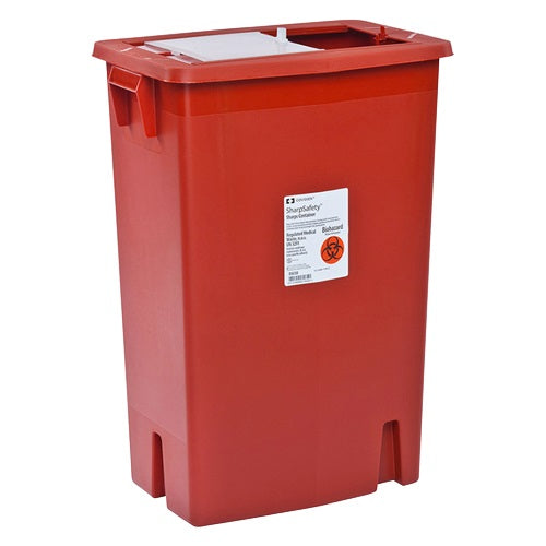 Z8997SPG2 Monoject PGII Rated Large Volume Sharps Container with Sliding and Sealing Gasket Lid, 8GL, 10EA/CA